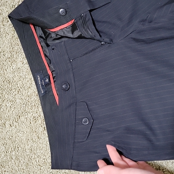 Banana Republic Ryan Fit Black Pinstriped Slacks - Picture 3 of 7